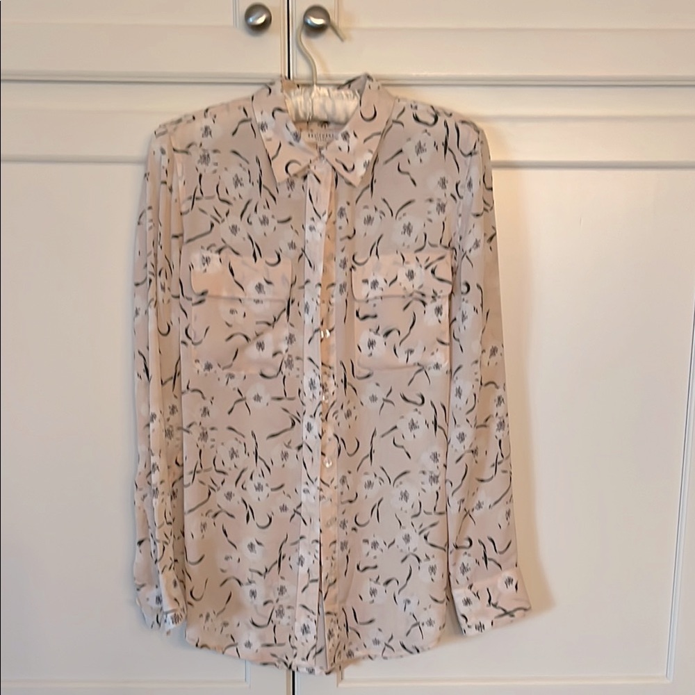 Equipment 100% Silk Floral Print Women's Blouse